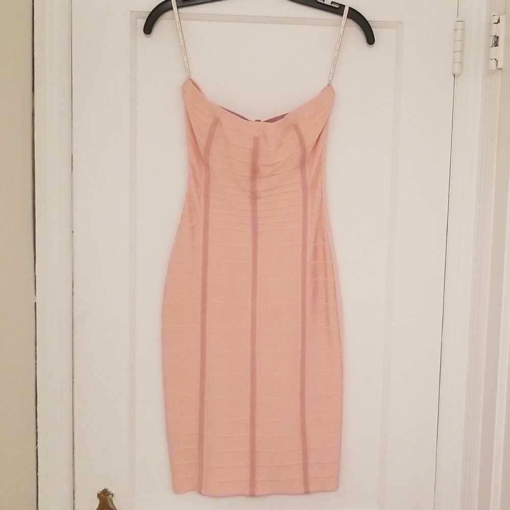 Herve Leger strapless mini dress